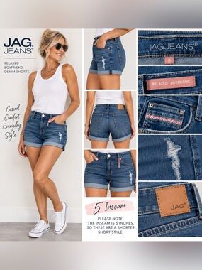 JAG Relaxed Boyfriend Denim Shorts